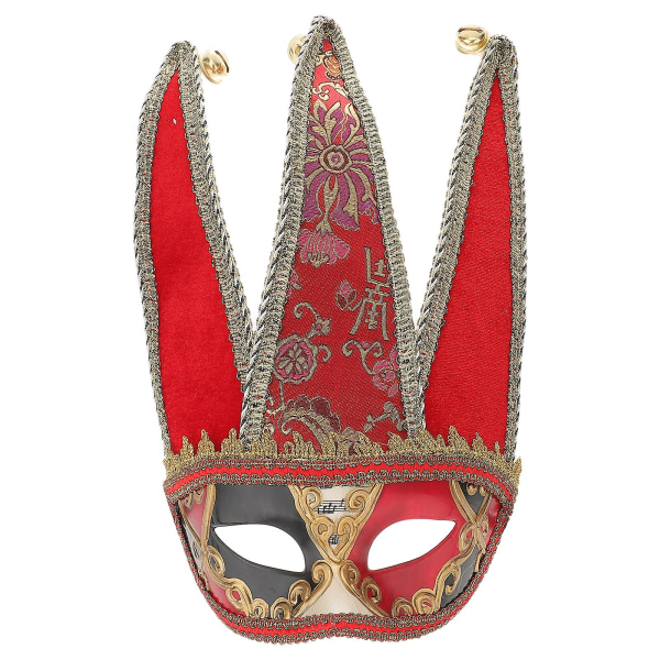 Halloween Maske Halv Retro Masker Venetiansk Fest Ansigtsdækning Halloween Kostume Masker Venetiansk Halvmaske Red