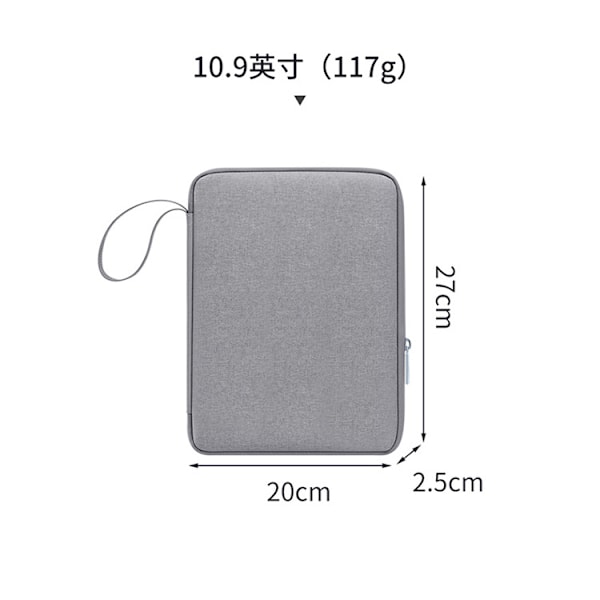 BUBM 10,9/12,9 tuuman tablettitietokonelaukku, roisketiivis ja naarmuuntumaton, kynätaskulla, sopii iPad-säilytyslaukuksi 10.9 inches
