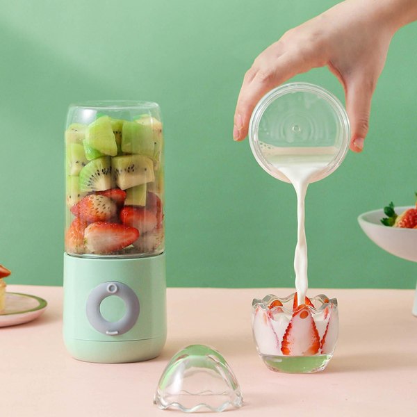 500ml Bärbar Juicer Trådlös Bärbar Isbrytande Elektrisk Juicekopp Grön