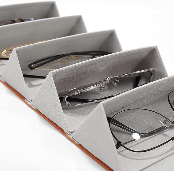 Opbevaringsboks til briller, 6 rum Solbrille Organizer Hængende Sammenfoldelig