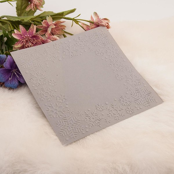 Julsnöflinga Plast Präglad Mapp Stencil Mall DIY Hantverk Tillverkning Mönster Bakgrund Papper Kort