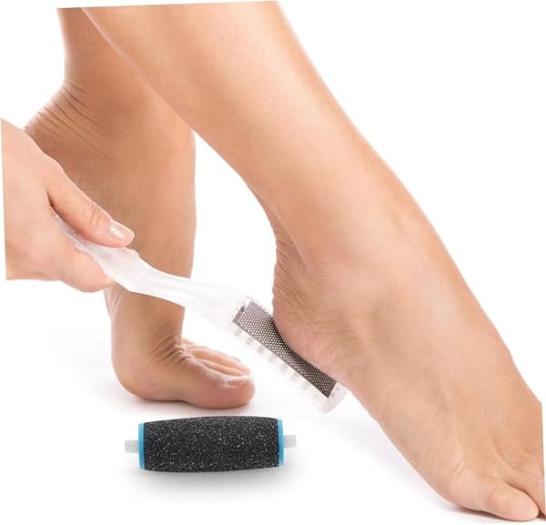 This electric pedicure tool comes with 10 replacement files and rollers to remove dead skin and gently exfoliate.