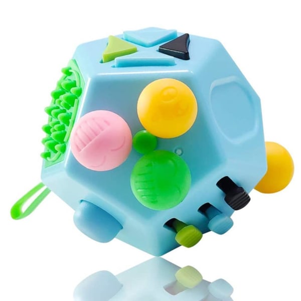 Relief Cube Anti Stress Dekompression Terninglegetøj Det nye puslespil（Vibrant Blue）