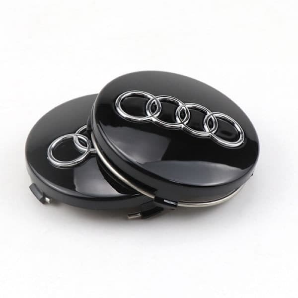 4 stk. navkapsler til Audi-biler med 68 mm ydre diameter, kompatible med A1, A3, A6, C5, Q7 D D D