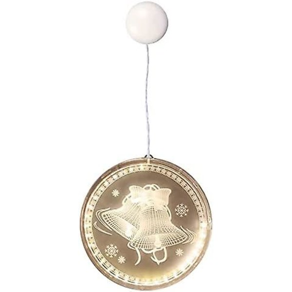 Klotformade Ljuskedjor, Klotformade Ljuskedjor, LED-Julbelysning Med Sugkoppshängande 3D-Julgransbelysning, Inomhusjuldekoration Batteridriven
