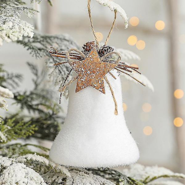 Julgranskulor, Julgranshänge, Vit Snöscen (3 st, Vit)