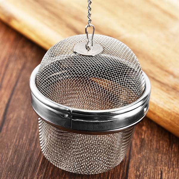 Rustfritt stål 2,75 tommers krydderkule te sil te infuser krydderkule krydder infuser/te ball, metallisk