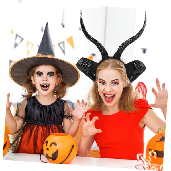 Imitation Croissant Hårbånd Hovedbeklædning til Fest Horn Hårbånd Ged Horn Halloween - Hårbånd Cosplay Horn Sjov Hoved