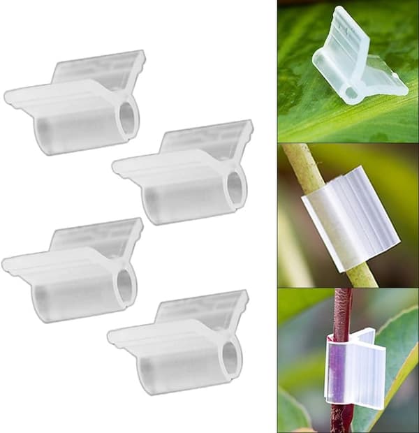 100 pcs Garden Grafting Tools Essential Clips for Plant Fixation and Bundling (2.5mm)