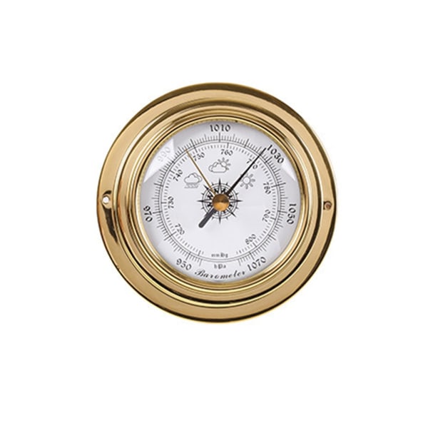 Bærbar Marine Vegg Barometer Klokke Meter Termometer Hygrometer Kit 4pcGolden Golden