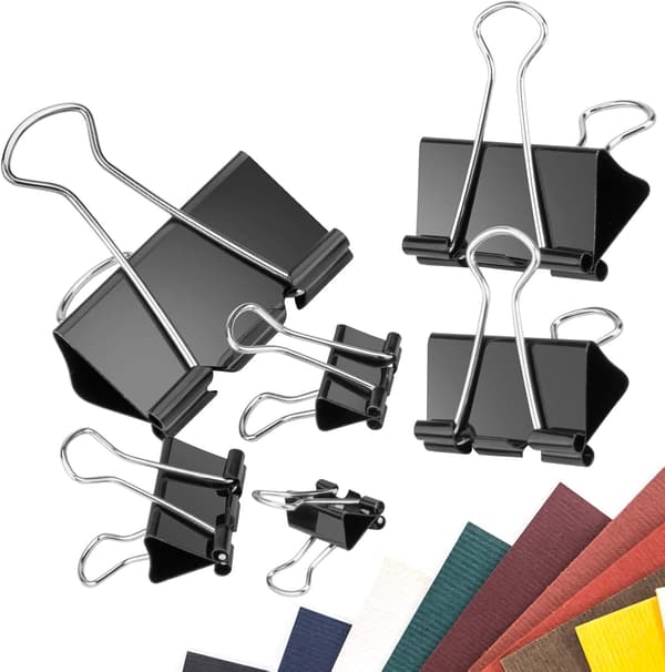 48-delt bindeklips, papirclips, stor multifunktionel clips, 15m