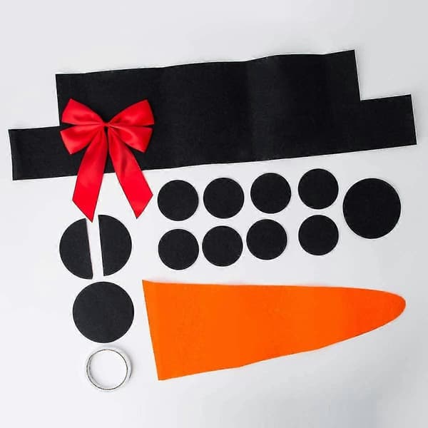 DIY Jul Snømann Ansiktsdekorasjon Garasjeport Vindusdekorasjonssett