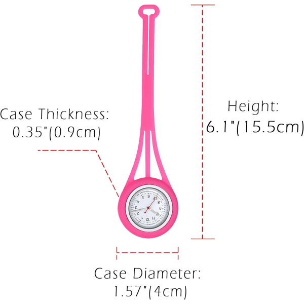 Silikone sygeplejerske lommeur sygeplejerske broche ur Pulsberegning med brugte hånd til læger og sygeplejersker - flere måder at bære