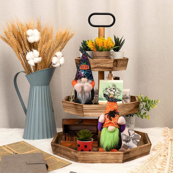 Sort Ansigtsløs Dukke Ornament Hjem Halloween Ferie Skov Gammel Mand DekorationSort