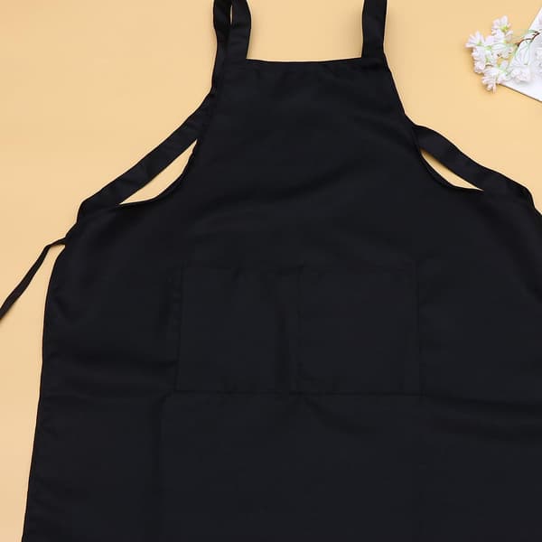 Vanntett arbeidsforkle Oljebeskyttelsesforkle Doble skulderstropper Komfortabel passform Polyester Svart