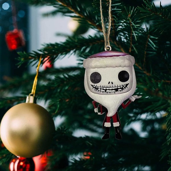 Söt Julhängare i Trä, Halloween Dekoration Hängande Cartoon Julgran Hängare Halloween Jul Hem Bil Ryggsäck Hängare Present - Jul Dekoration