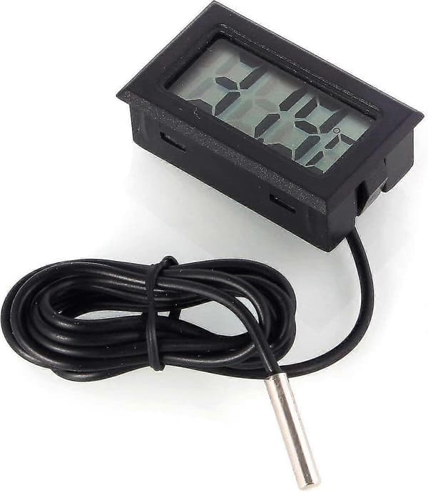 Digitalt LCD-termometer Temperaturmåler med Ekstern Sensor til Køleskab