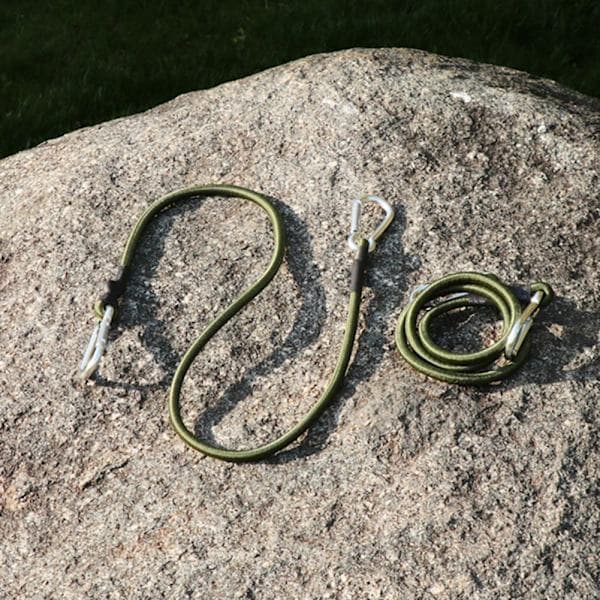 Gummistropper med karabinkrok, 60 cm gummistropp med karabinkrok, elastisk