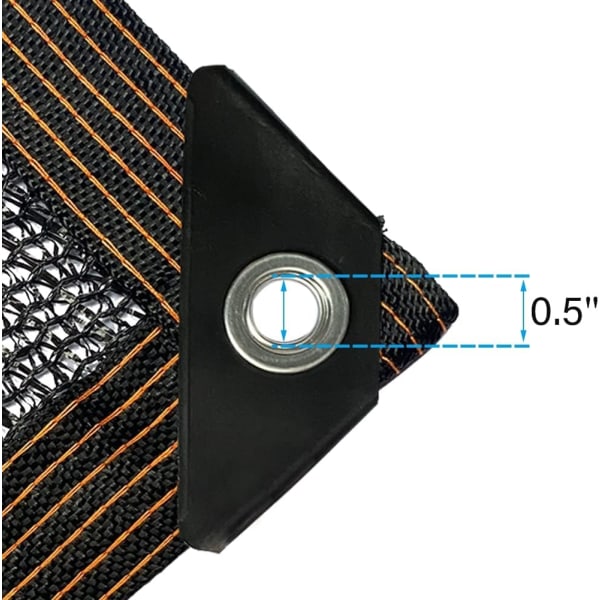40% sort skyggedug, 3M x 4M holdbar mesh, med øjer, modstandsdygtig mod have skyggedug, drivhus skygge og