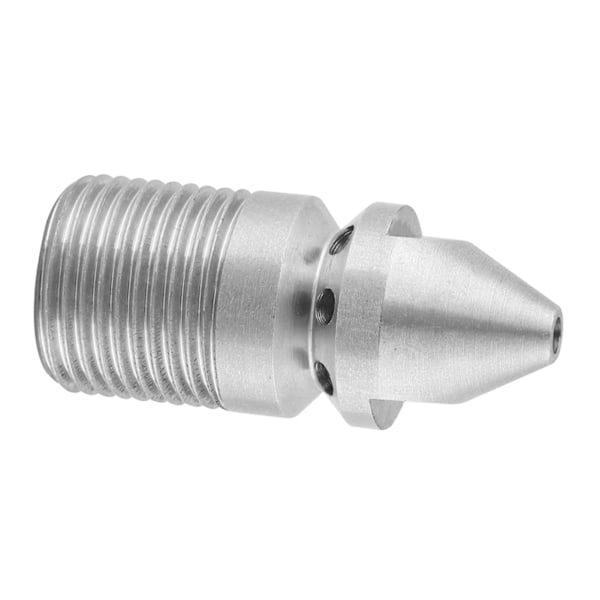 silvery Stainless Steel Drain Blaster Cleaning Nozzle Pressure Washer Sewer Jetter Nozzle Thread Pressure Sewer