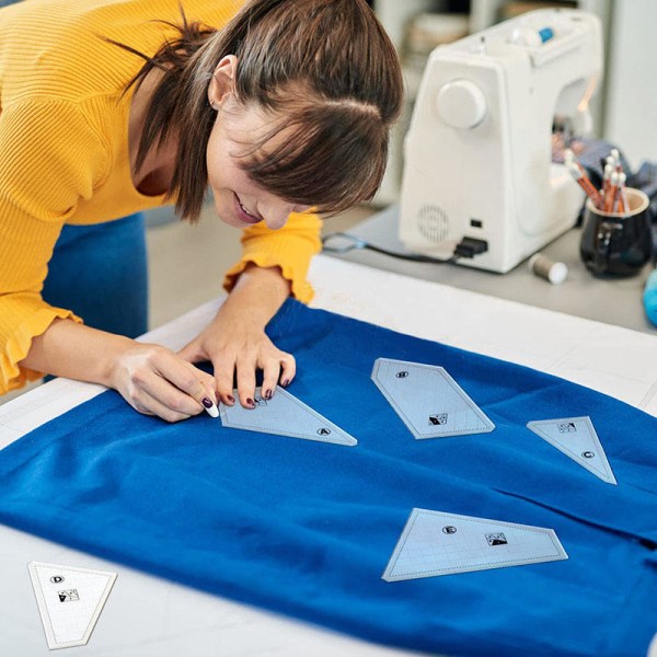 5-pack Quiltmall med Mätmallar, Akryl Quiltmall