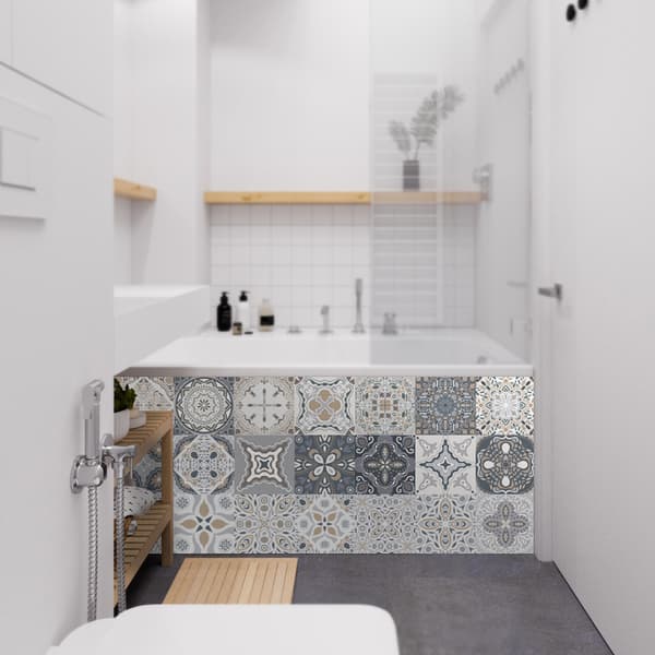 Decorate easily with self-adhesive splash guards, suitable for kitchen splash guards and stair decoration, long-lasting adhesion on smooth surfaces