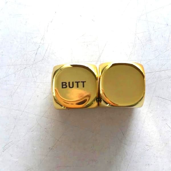 Gold Plated Dice Set PINK pink pink pink