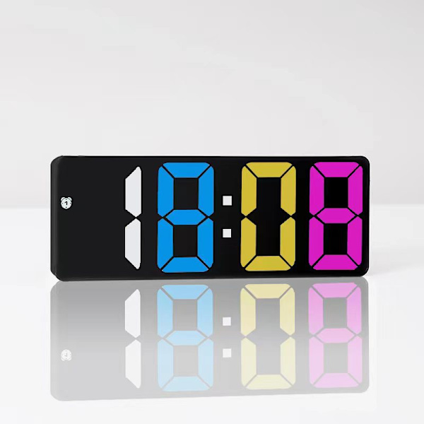 Digital Clock with LED Display, Digital Clock with Snooze Function, Bedside Alarm Clock, USB Powered, Battery Powered