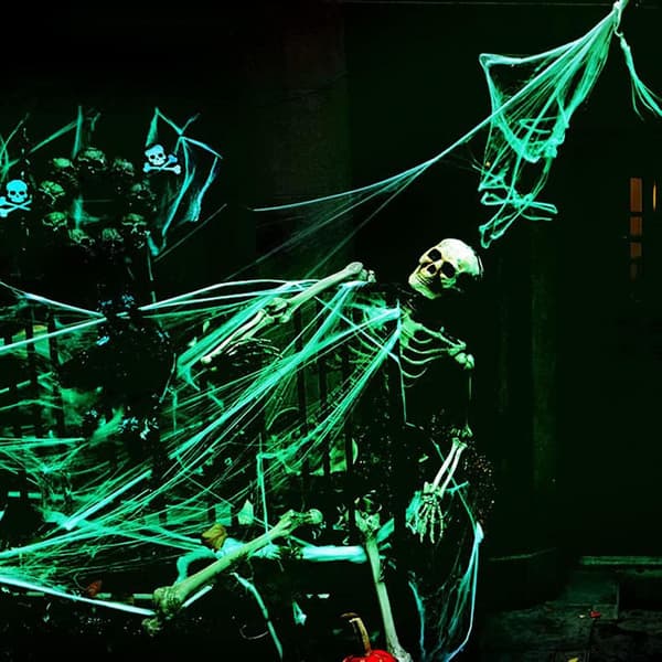Halloween Spiderweb, Scary Spider Web, Luminous Net, Haunted House Decor, Artificial Spiderweb, Halloween Outdoor Decoration