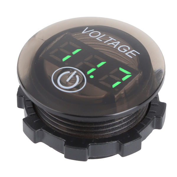 Universal LED DC Digital Voltmeter Batterimonitor 12V 24V Touch Switch Grøn