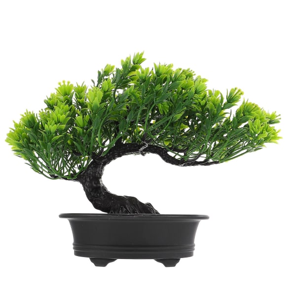 Emulerad Bonsai Växt Simulerad Växt Inomhus Bonsai Dekorativ Tillbehör Grön 32X13CM
