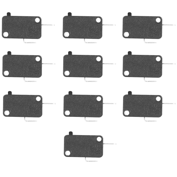 10pcs 16a Replacement Limit Switch For Microwave Washing Machine Rice CookerBlack4X2X1CM