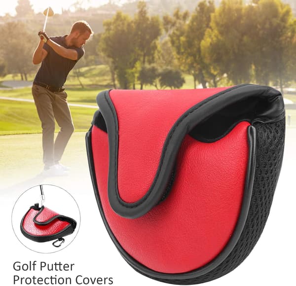 Rød - Golf Putter Hodebeskyttelse Vanntett PU Lær Golf Putter Co