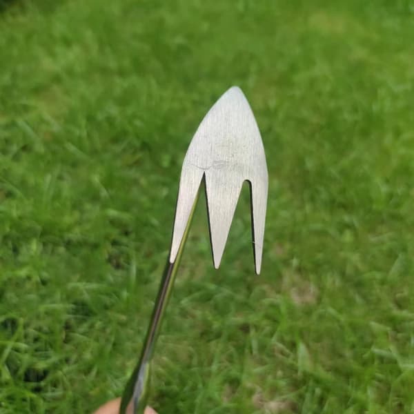 1 stk. håndukrudtsfjerner i rustfrit stål, 34,5 cm, ukrudtsrive, manuel ukrudtsfjerner, haveredskab