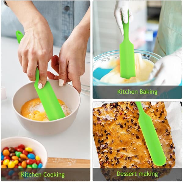 Small Silicone Spatula with Double-Sided Design and Ergonomic Comfortable Grip