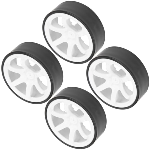 RC Driftbil Hjul Fälgar med Gummidäck 4st Vit