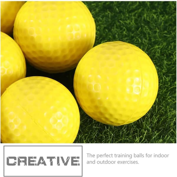 12 st gula skumgolfbollar 4,2 cm lätta inomhusträningsbollar