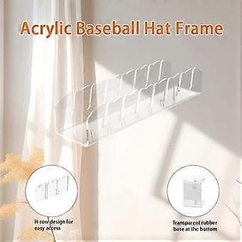 Baseball Cap Rack Display Stand Displays Your Caps Hat Organizers Acrylic Hat Rack Space Saving for Bedroom Home