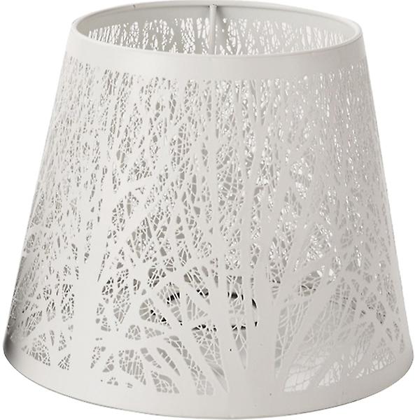 Hålträd Skuggljusskydd Modern Lampskärmsersättning Metall Lampskärmsvit 19X19X15.5CM White 19X19X15.5CM