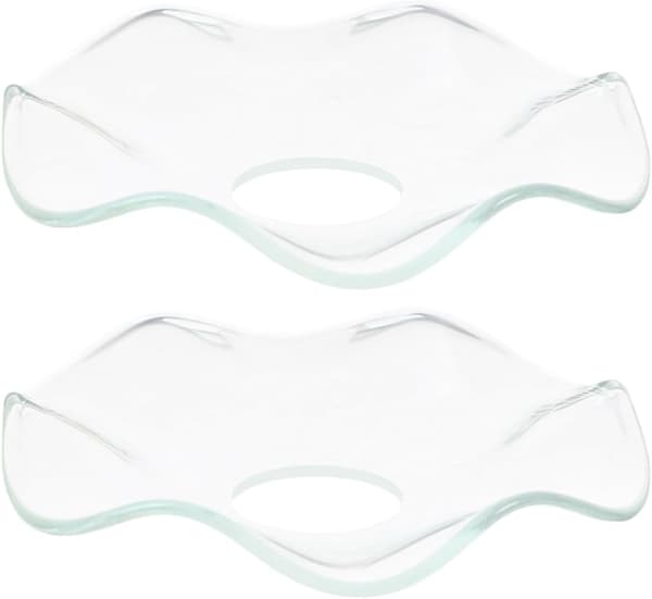 2 stk. glaslys plade drypfangerringe drypfri design og stabil støtte