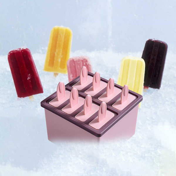 Popsicleformar 8 Håligheter Isglassformar För Fest Yoghurt Juice Smoothies Pinnar Hemgjorda Popsicle