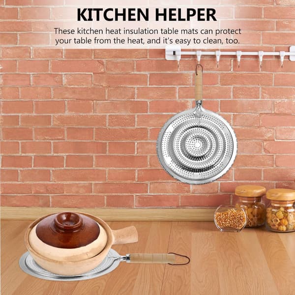 2-pack Heat Diffuser for Kitchen, Heat Damper, Flame Protection Plates, Stainless Steel