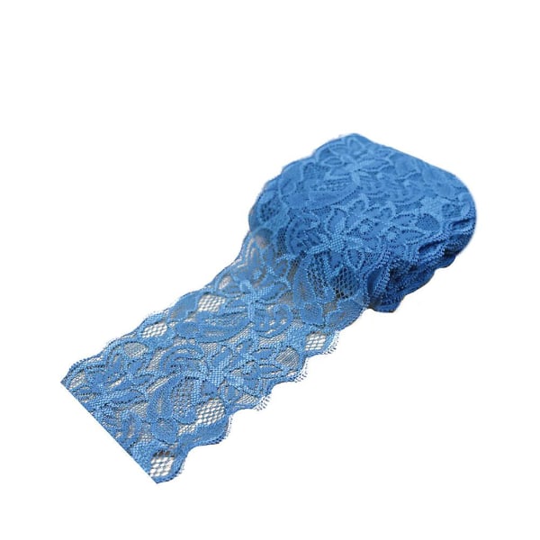 1 rulle elastisk spetsklippning gör-det-själv-kläder Material Presentförpackning Band Dekorativa handgjorda kläder Blue