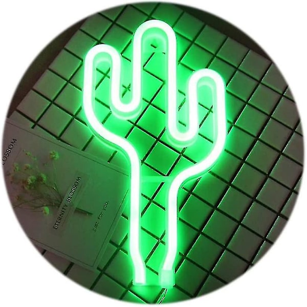 Kaktus Neonljusskylt LED Kaktuslampor Vägglampa Rum Dekoration Batteri USB-Driven Neonljus Neon Skyltar Kaktuslampor Lyser Upp För Barns Sovrum