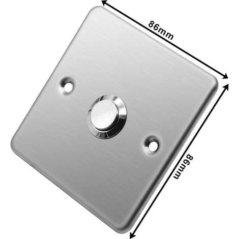 Stainless Steel Doorbell Panel, Doorbell Panel with Button, Automatic Reset Button, 86mm x 86mm (Gold)