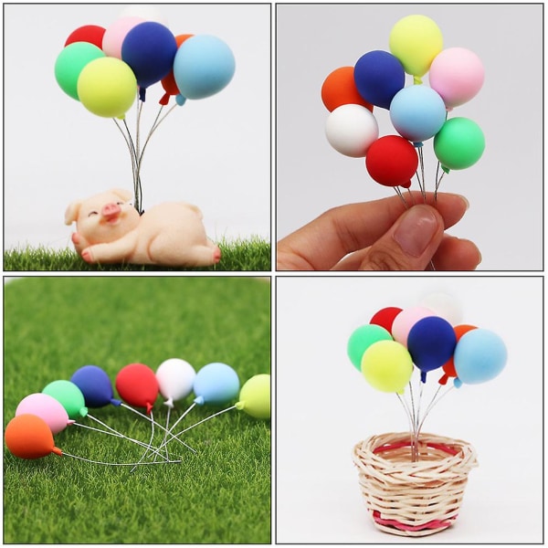 8 st Miniatyr Ballongprydnader Simuleringsballongmodell Sagoland Dekoration Färgglada 7x2x2cm Colorful 7x2x2cm