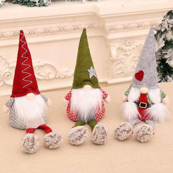 16 Tuuman Valoisa Joulupukki Tonttu Käsintehty Skandinaavinen Ruotsalainen Tomte Tonttu Joulupukki Elf Punainen