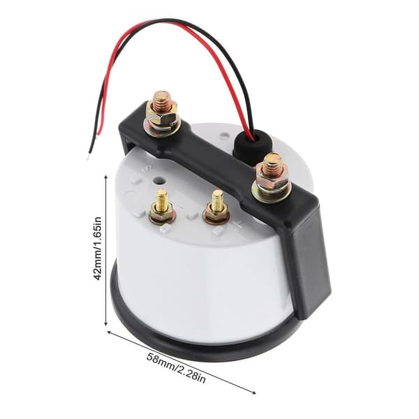 2\" 52MM 12V 8~16V Universal LED Elektrisk Bil Voltmeter Spenningsmåler