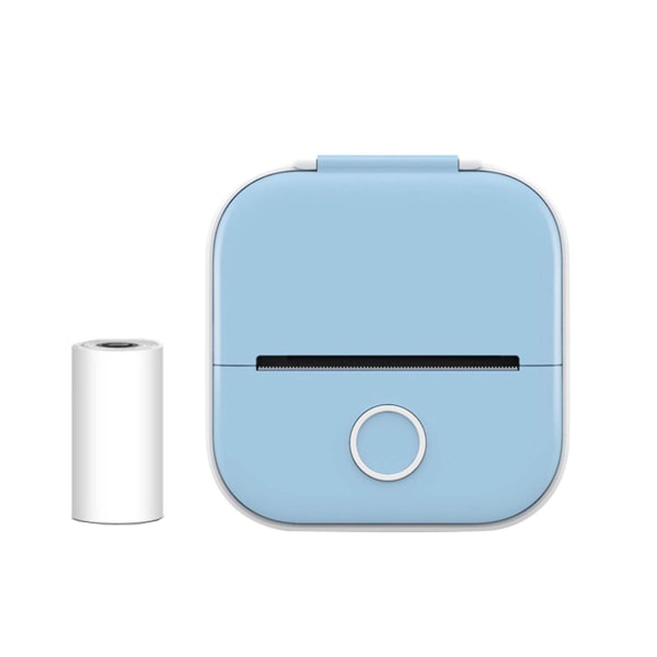 Instant Mini Sticker Printers Bærbare Mini Bluetooth-kompatible Pocket Printers Thermal Printing Te Blue