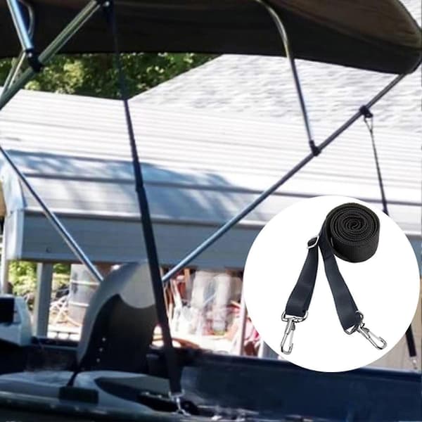 1 Par Justerbare Bimini Top Stropper Dobbelt Ende Snap Hook Båd Kaleche Stropper Båd Markise Hardware Tilbehør